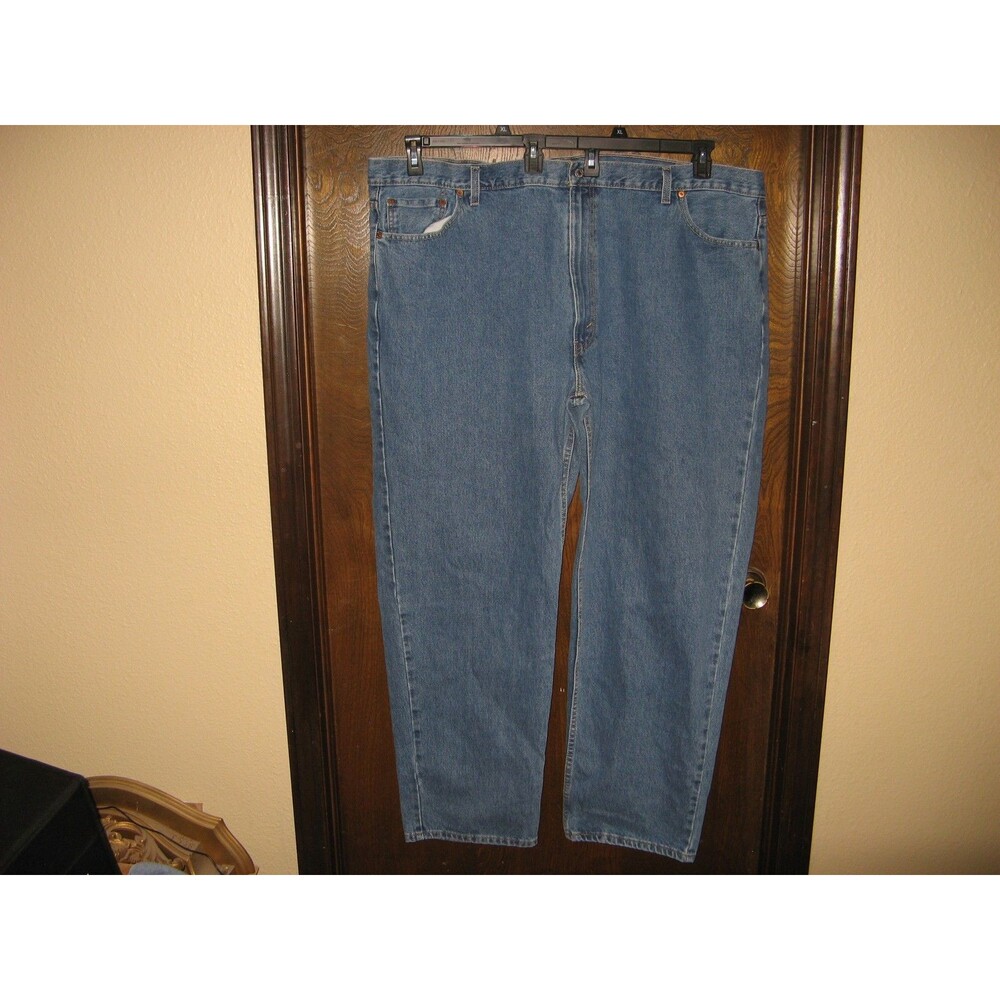 Mens Levis 550 Blue Denim Waterless Jeans Big & Tall Size 52 x 34 Pretty Nice